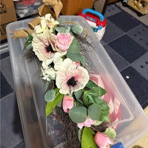 Floral Garland with Pink and White Flowers